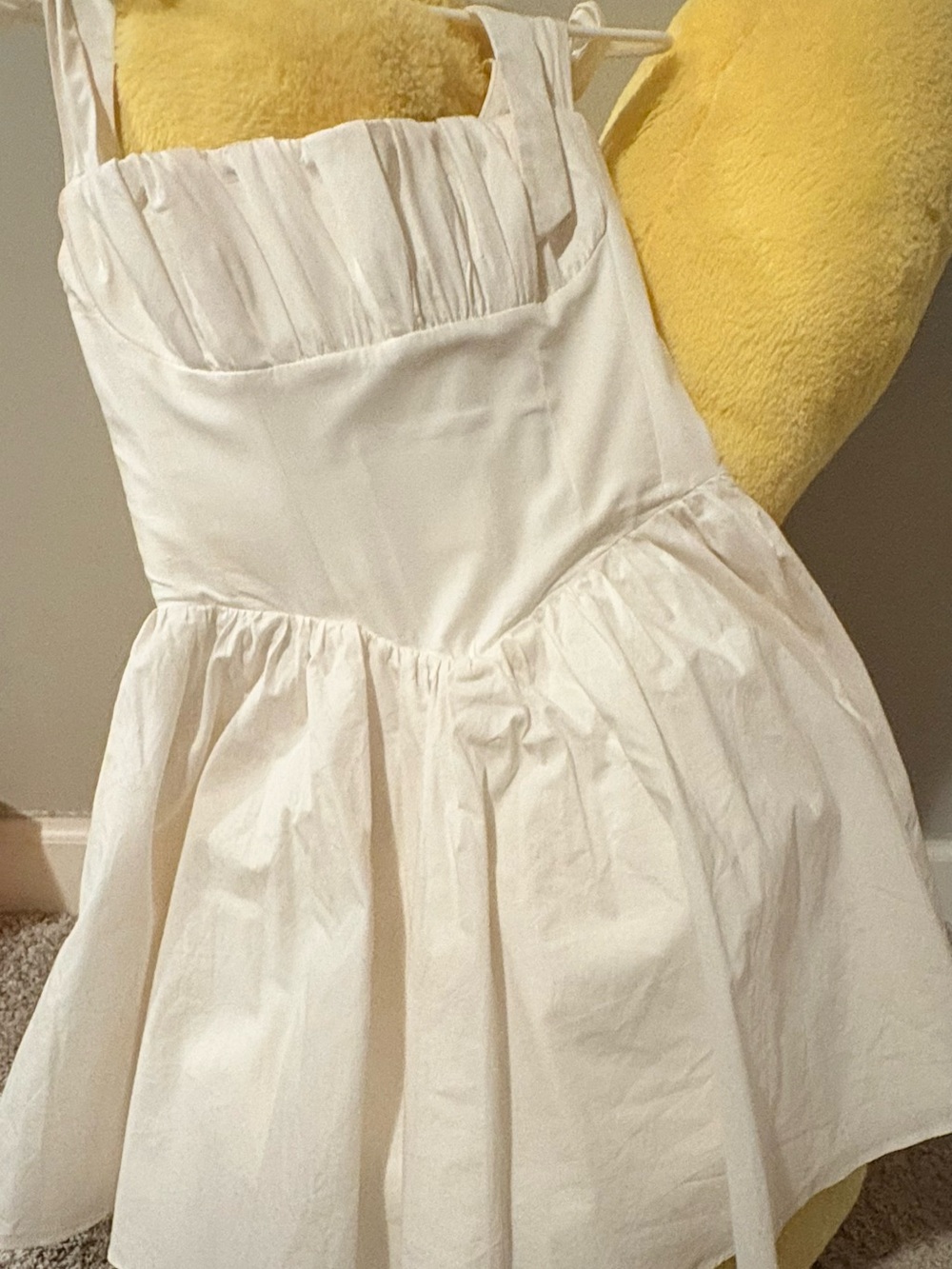 Oh Polly Cream Corset Dress